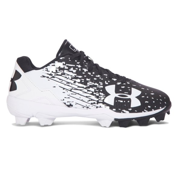 Youth Under Armour White/Black Leadoff Low RM Kids Baseball Cleats 1278754-011 - Picture 1 of 1